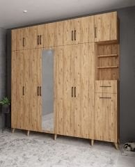 Açelya Portmanto Vestiyer Çam- Ücretsiz Kurulum M9