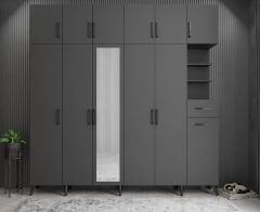 Açelya Portmanto Vestiyer Füme- Ücretsiz Kurulum M9