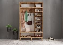 Greta Membran 3 Kapaklı Portmanto Vestiyer Montaj Dahil - Çam Beyaz