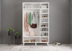 Greta Membran 3 Kapaklı Portmanto Vestiyer Montaj Dahil - Beyaz