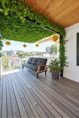 Akdeniz Masif Gürgen Ahşap ve Metal Bahçe Balkon Koltuk Takımı 3+1+1+Masa