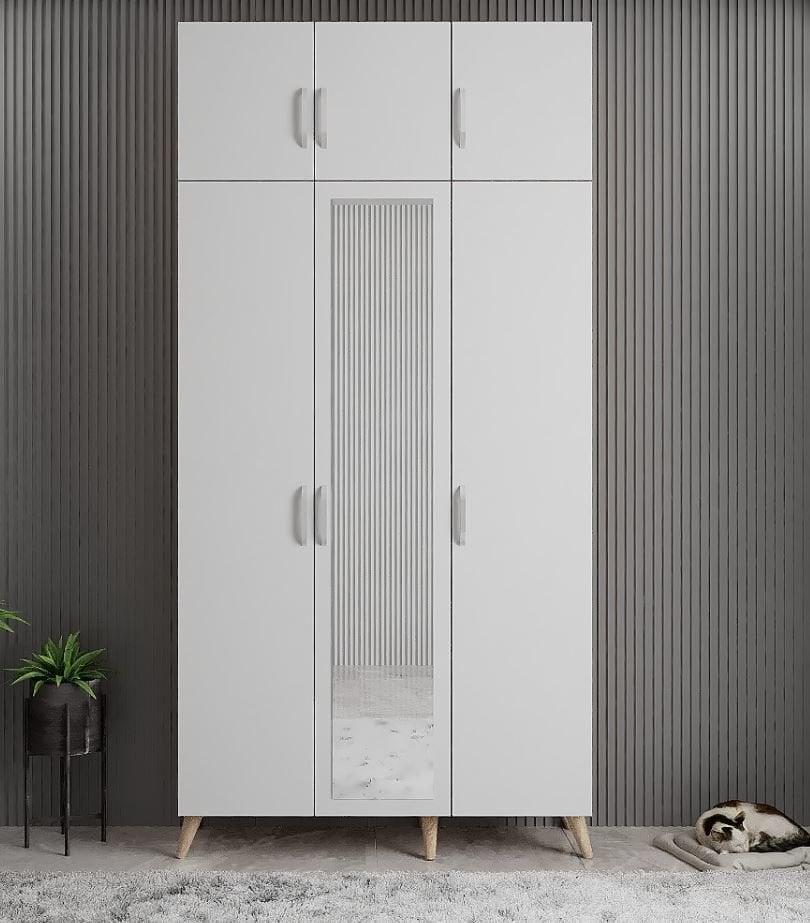 Açelya Portmanto Vestiyer Meşe Beyaz - Ücretsiz Kurulum M5