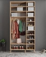 Açelya Portmanto Vestiyer Meşe Beyaz - Ücretsiz Kurulum M5