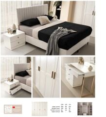 Aylan Mdf Membran 6 Kapaklı Gardırop Dolap - Kurulum Dahil