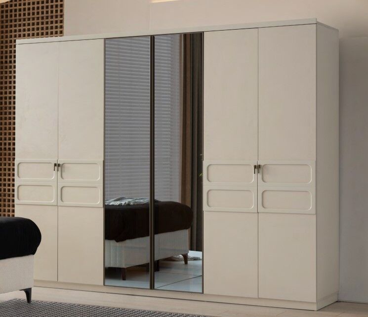 Malina Mdf Membran 6 Kapaklı Gardırop Dolap - Kurulum Dahil