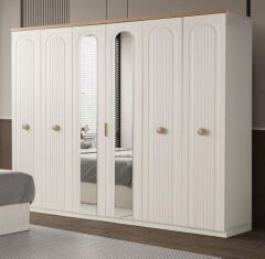 Seren Mdf Membran 6 Kapaklı Gardırop Dolap - Kurulum Dahil