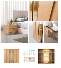 Rabat Mdf 6 Kapaklı Reflekte Camlı Gardırop Dolap - Kurulum Dahil