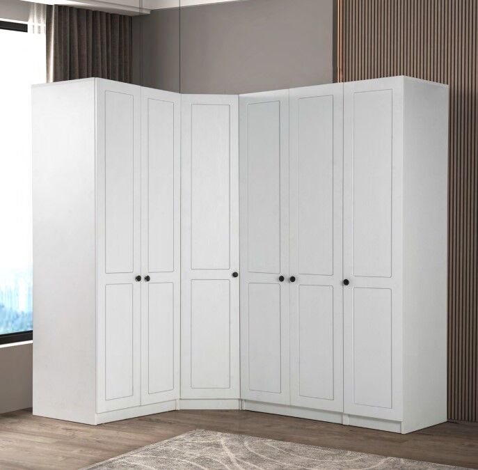 Bianora Mdf Membran Köşe Gardırop Kurulum Dahil