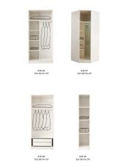 Seren Mdf Membran Köşe Gardırop Kurulum Dahil