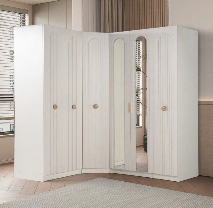 Seren Mdf Membran Köşe Gardırop Kurulum Dahil