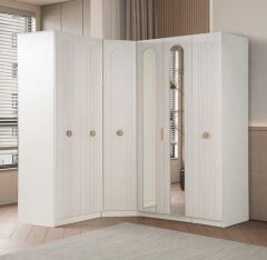 Seren Mdf Membran Köşe Gardırop Kurulum Dahil