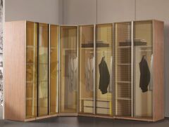 Marven Reflekte Cam Kapaklı Mdf Köşe Gardırop  Dolap Kurulum Dahil