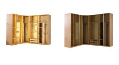 Marven Reflekte Cam Kapaklı Mdf Köşe Gardırop  Dolap Kurulum Dahil