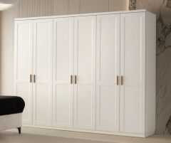 Aylan Mdf Membran 6 Kapaklı Gardırop ve Yatak Odası Takımı - Kurulum Dahil