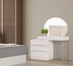 Aleppo Mdf Membran 6 Kapaklı Reflekte Camlı Gardırop ve Yatak Odası Takımı - Kurulum Dahil