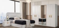 Pamir Mdf Membran 6 Kapaklı Gardırop ve Yatak Odası Takımı - Kurulum Dahil
