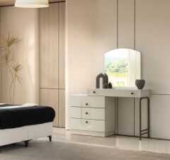 Manama Mdf Membran 6 Kapaklı Gardırop ve Yatak Odası Takımı - Kurulum Dahil