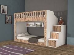 İnci Seyyar Merdivenli İkili Ranza ÇB