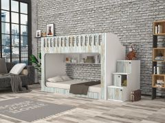 İnci Seyyar Merdivenli İkili Ranza MD