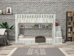 İnci Seyyar Merdivenli İkili Ranza MD