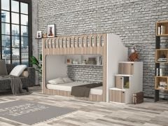 İnci Seyyar Merdivenli İkili Ranza MB