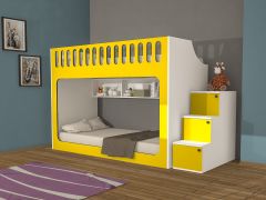 İnci Seyyar Merdivenli İkili Ranza SB