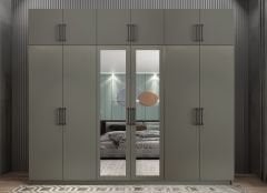 Pamela 12 Kapaklı Gardırop Dolap Füme Ölçü Seçenekli