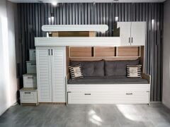 Viola Komple MDF Membran Dolaplı Yavrulu Ranza Montaj Dahil MB