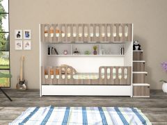 Astana Tamamı Mdf Yavrulu Seyyar Merdivenli  Ranza Ücretsiz Kurulum CRD