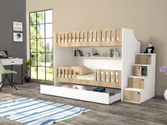 Astana Tamamı Mdf Yavrulu Seyyar Merdivenli  Ranza Ücretsiz Kurulum MB