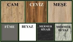 Açelya Portmanto Vestiyer Meşe-Beyaz Ücretsiz Kurulum Ölçü Seçenekli M10