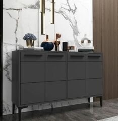 Marden Konsol Tv Sehpası Tv Ünitesi- Antrasit Gövde Antrasit Kapak