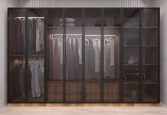 Dante Reflekte Cam 8 Kapaklı Gardırop Montaj Dahil Işıklandırma Hediyeli Ceviz Ölçü Seçenekli