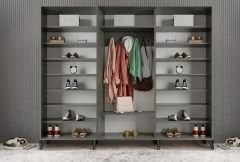 Beyzade Sürgülü Portmanto Vestiyer Füme - Ücretsiz Kurulum Ölçü Seçenekli