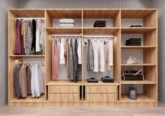 Dante Reflekte Cam 8 Kapaklı Gardırop Montaj Dahil Işıklandırma Hediyeli Çam Ölçü Seçenekli