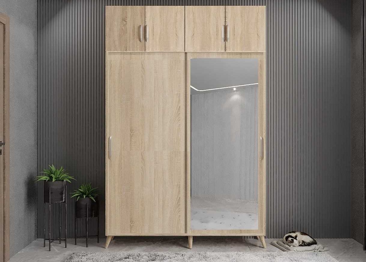 Panama Sürgülü Yüklük Modüllü Portmanto Vestiyer Ayakkabılık Meşe Ölçü Seçenekli