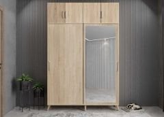 Panama Sürgülü Yüklük Modüllü Portmanto Vestiyer Ayakkabılık Meşe Ölçü Seçenekli