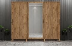 Beyzade Sürgülü Portmanto Vestiyer Çam Ücretsiz Kurulum Ölçü Seçenekli