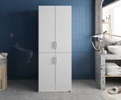 Bohem Çamaşır Ve Kurutma Makinesi Dolabı Banyo Dolabı Beyaz - Ücretsiz Kurulum