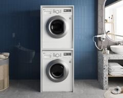 Bohem Çamaşır Ve Kurutma Makinesi Dolabı Banyo Dolabı Beyaz - Ücretsiz Kurulum