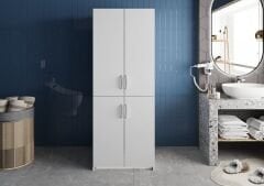 Bohem Çamaşır Ve Kurutma Makinesi Dolabı Banyo Dolabı Beyaz - Ücretsiz Kurulum