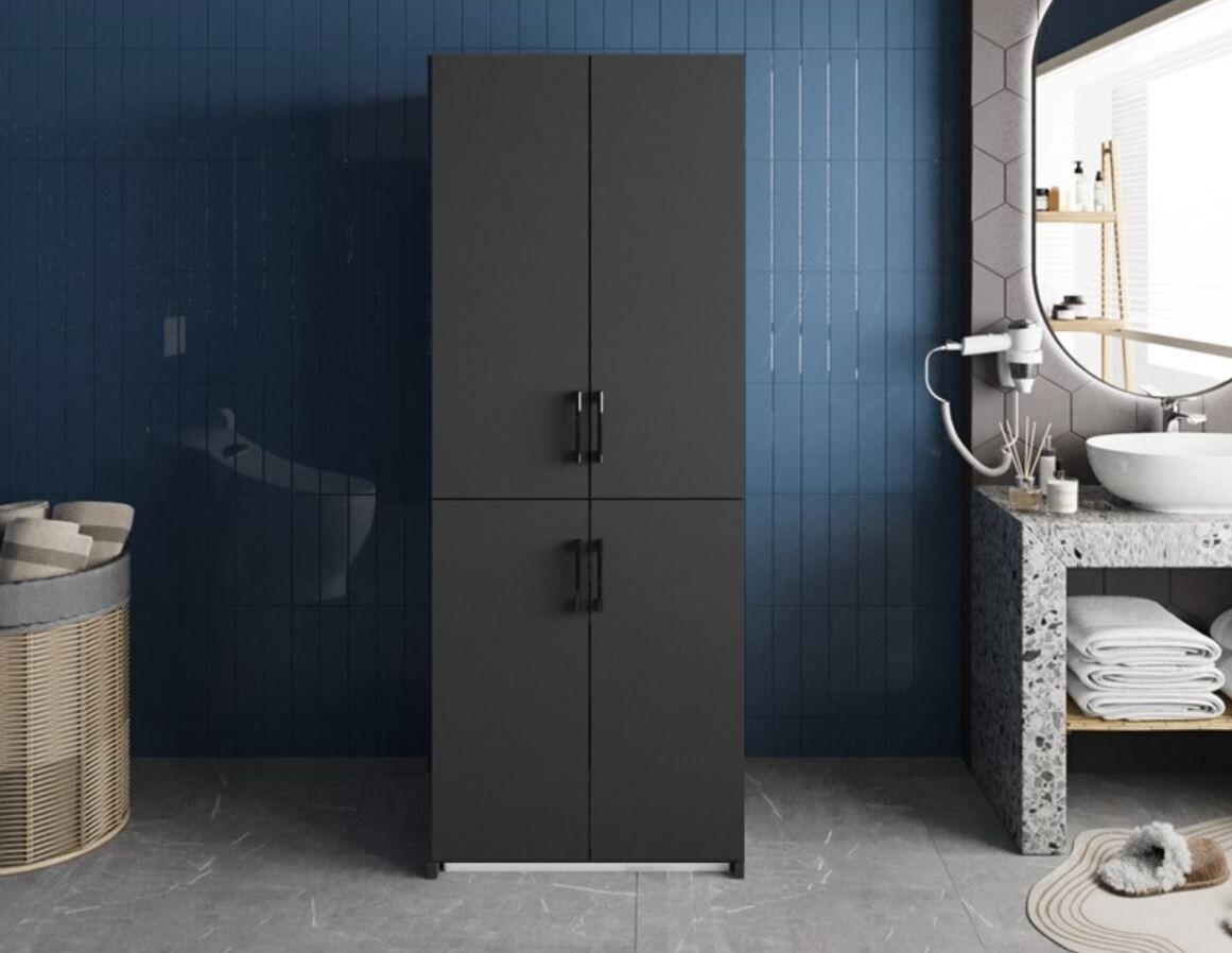 Bohem Çamaşır Ve Kurutma Makinesi Dolabı Banyo Dolabı Fume- Ücretsiz Kurulum