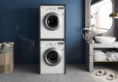 Bohem Çamaşır Ve Kurutma Makinesi Dolabı Banyo Dolabı Fume- Ücretsiz Kurulum