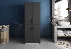 Bohem Çamaşır Ve Kurutma Makinesi Dolabı Banyo Dolabı Fume- Ücretsiz Kurulum