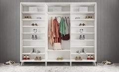 Beyzade Sürgülü Portmanto Vestiyer Beyaz Ücretsiz Kurulum Ölçü Seçenekli