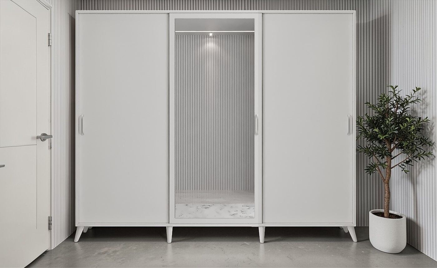 Beyzade Sürgülü Portmanto Vestiyer Beyaz Ücretsiz Kurulum Ölçü Seçenekli