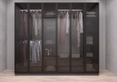 Karya Reflekte Cam 6 Kapaklı Gardırop Montaj Dahil Işıklandırma Hediyeli Füme Ölçü Seçenekli