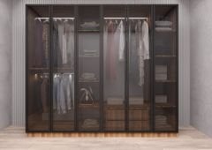 Karya Reflekte Cam 6 Kapaklı Gardırop Montaj Dahil Işıklandırma Hediyeli Ceviz Ölçü Seçenekli