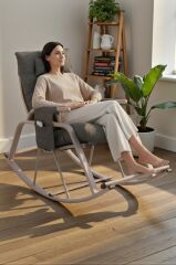 Dicle Cepli Pofuduk Minderli Sallanan Sandalye Tv Koltuğu Antrasit