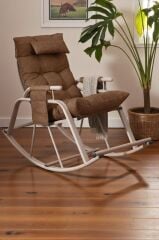 Dicle Cepli Pofuduk Minderli Sallanan Sandalye Tv Koltuğu Kahverengi